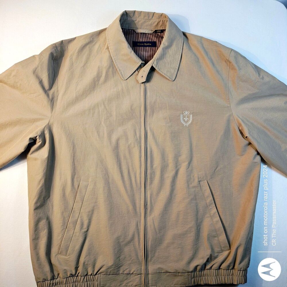 Vintage Club Room Logo "Member's Only" Bomber Jacket Size US L